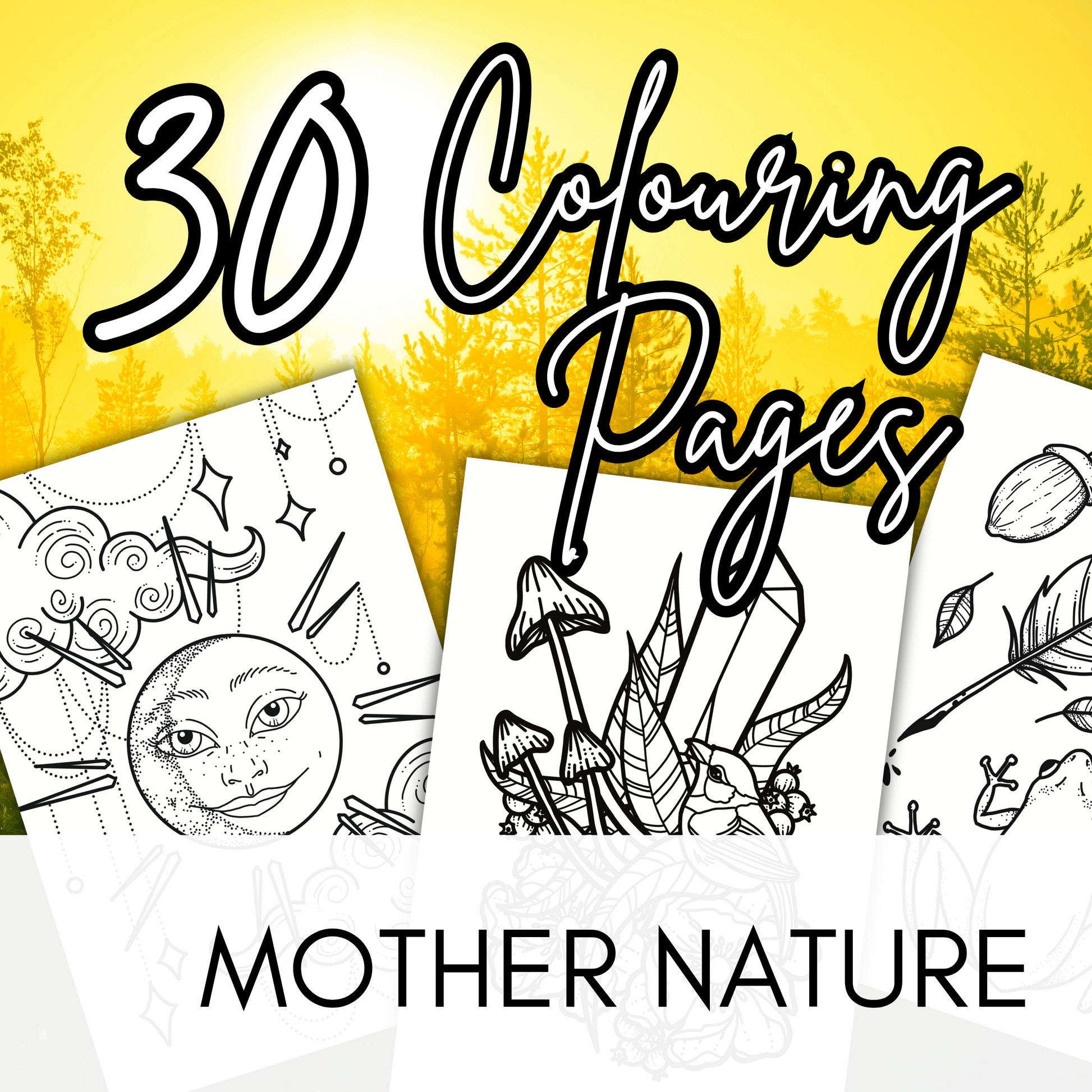 Mother nature printable mindfulness colouring pages for adults â crystal and chronicles