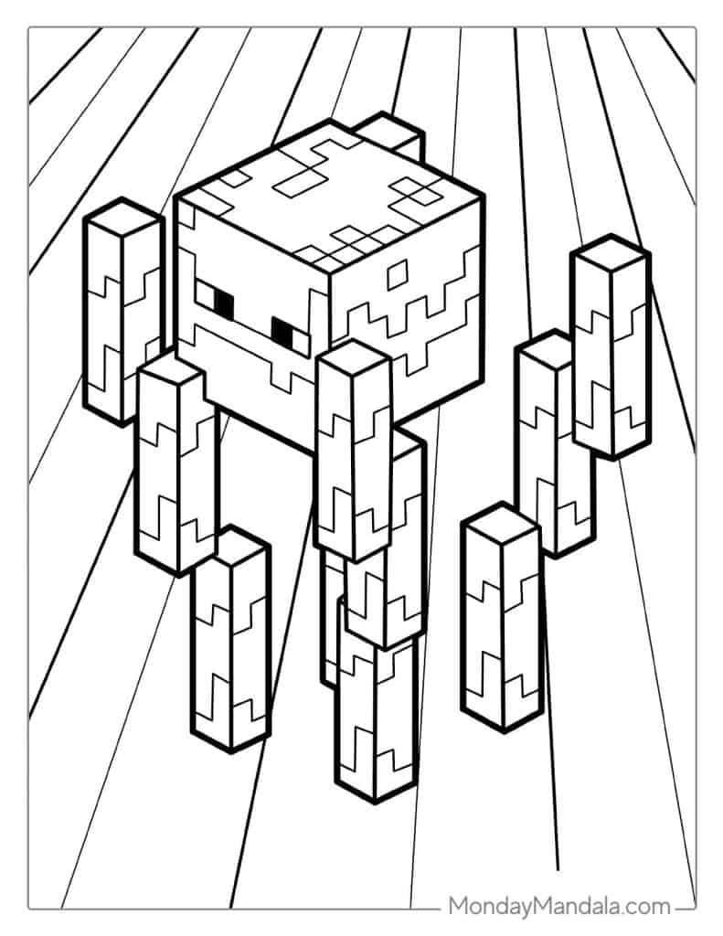 Minecraft coloring pages free pdf printables