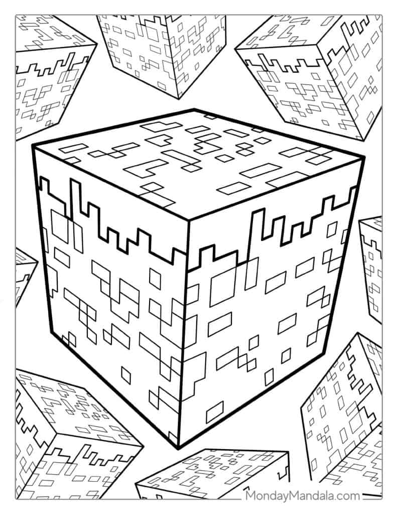 Minecraft coloring pages free pdf printables