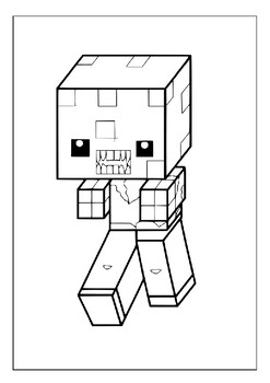 Coloring the blocky universe printable minecraft coloring pages collection