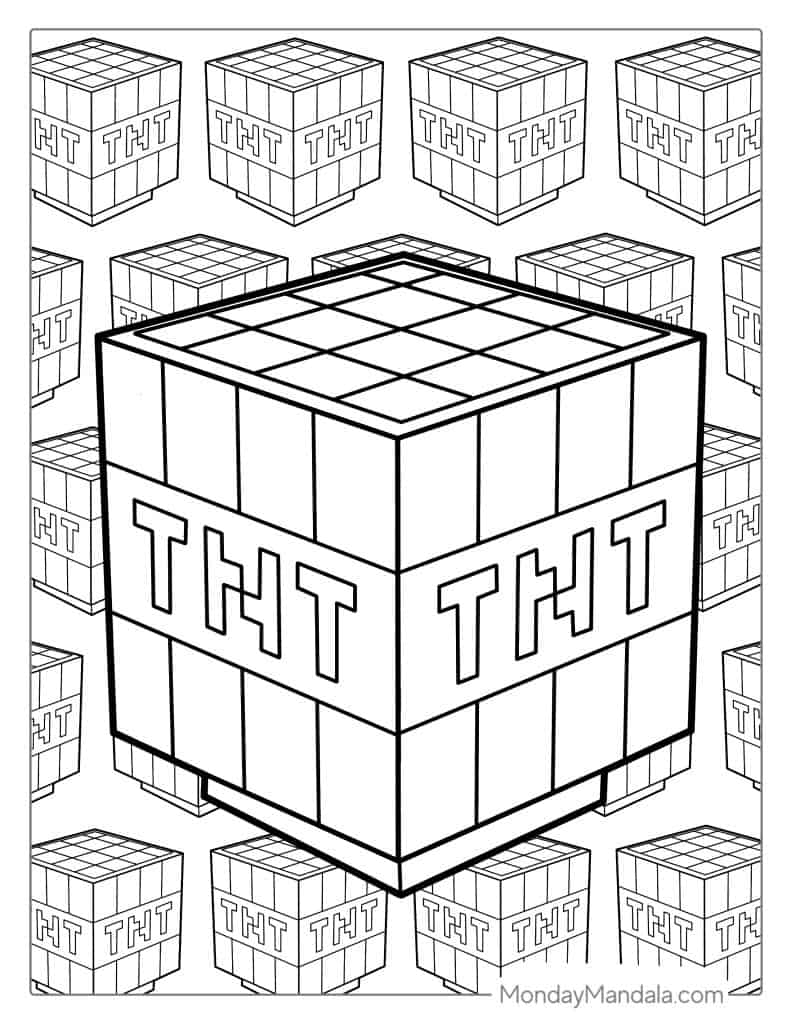 Minecraft coloring pages free pdf printables