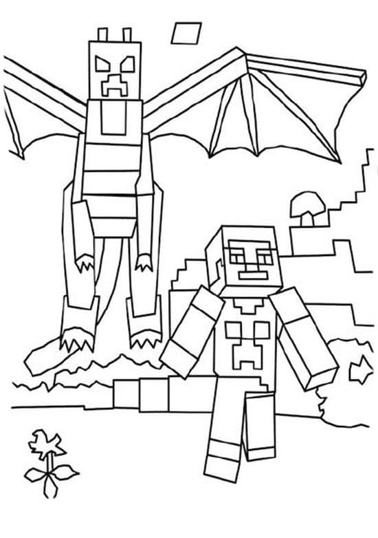 Minecraft coloring pages