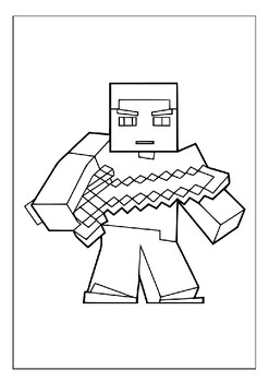 Coloring the blocky universe printable minecraft coloring pages collection