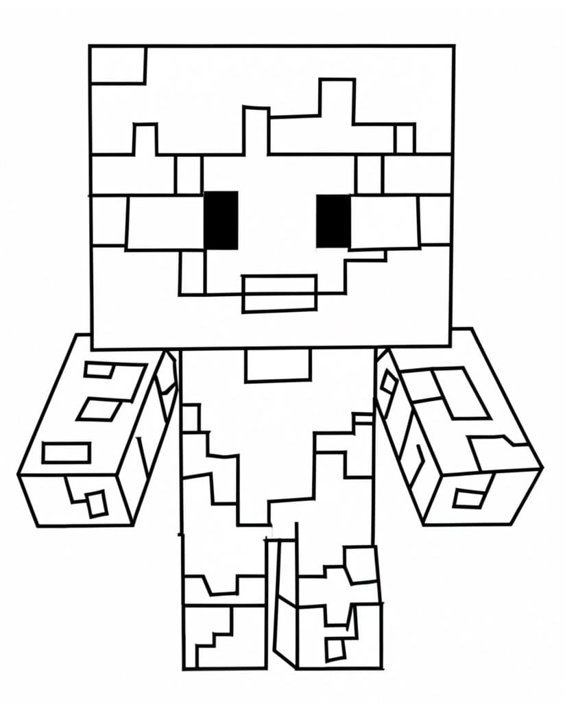 Minecraft coloring pages