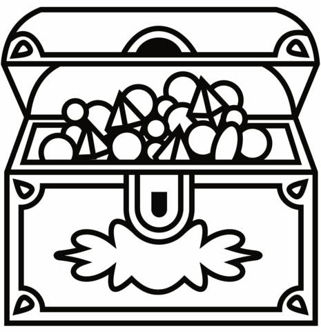 Treasure chest coloring page free printable coloring pages