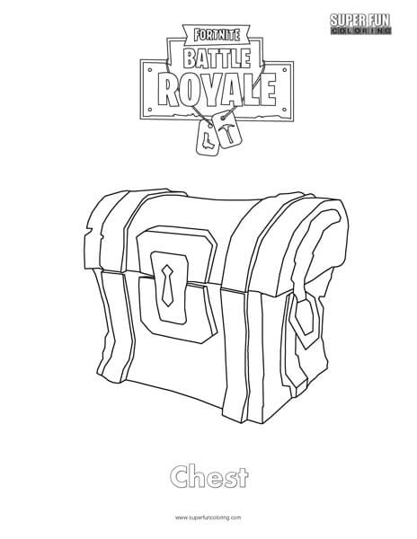 Chest fortnite coloring page