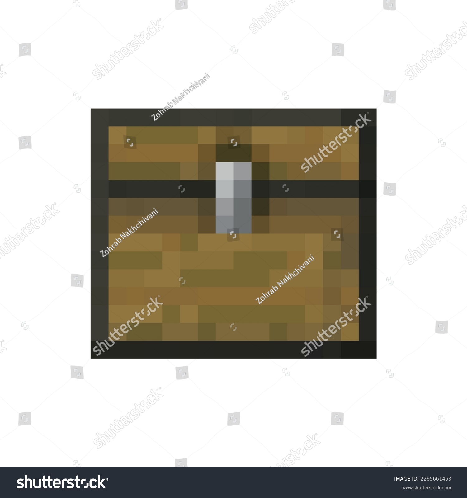 Minecraft chest symbol vector can be stock vector royalty free