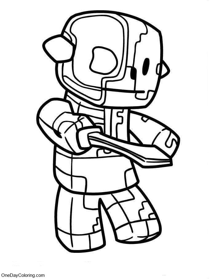 Roblox scary character coloring page beautiful drawing