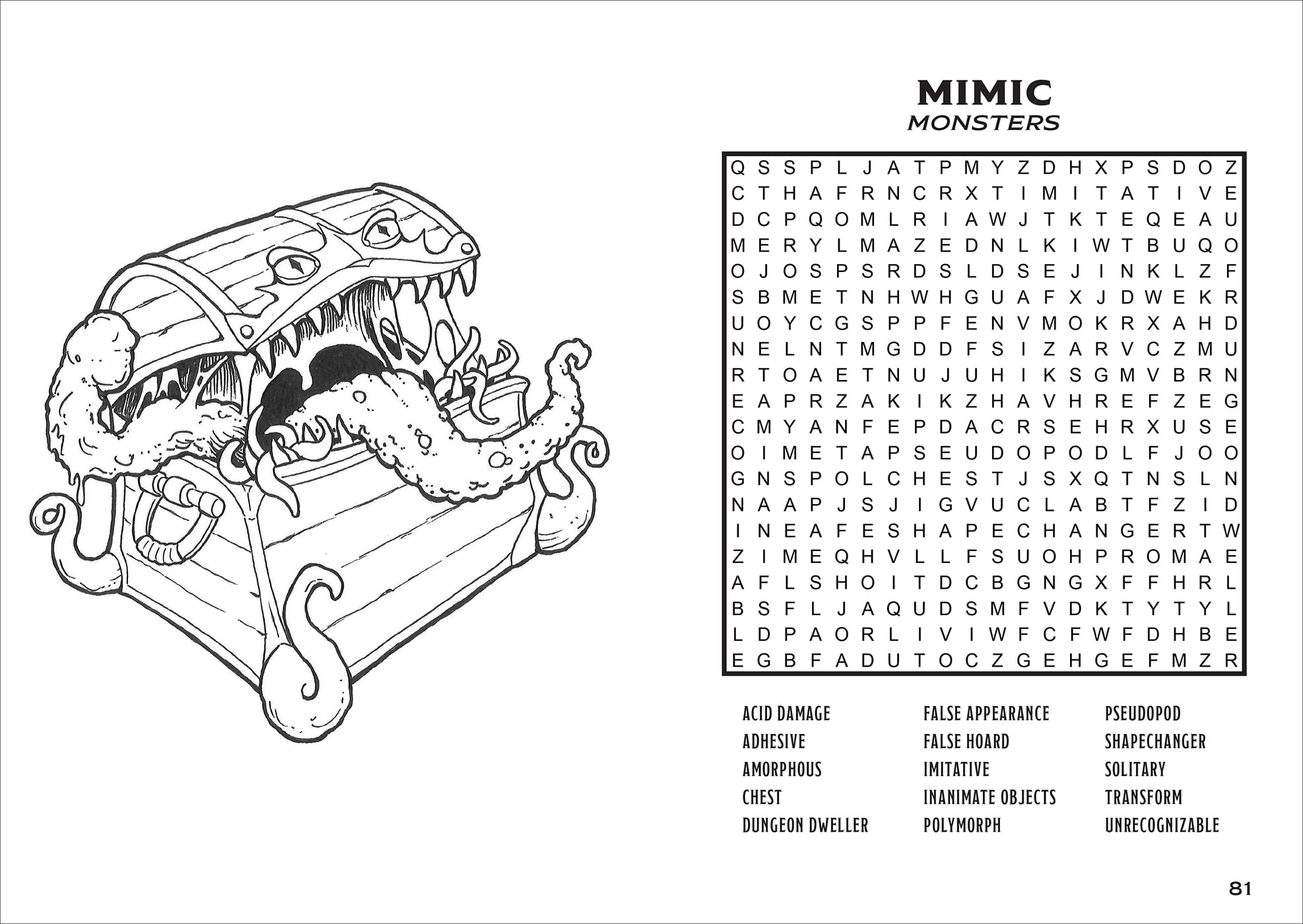 Coloring book word search dungeons dragons word search and coloring paperback