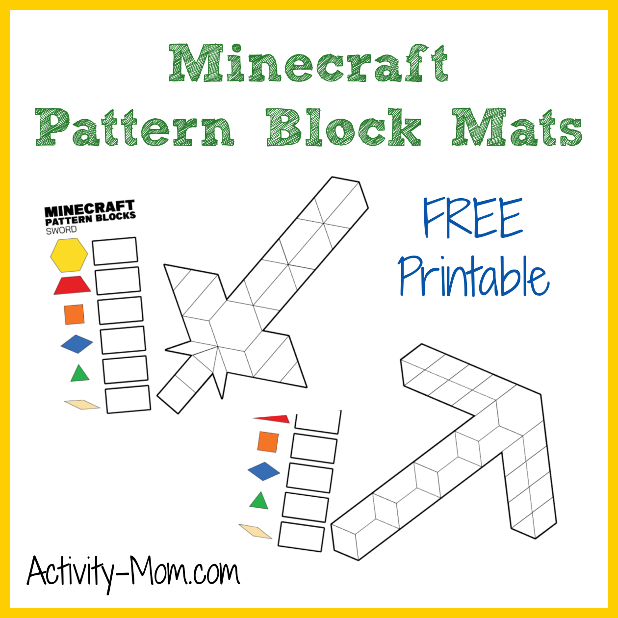 Minecraft pattern block mats free