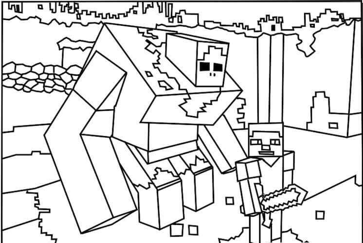 Printable minecraft coloring pages