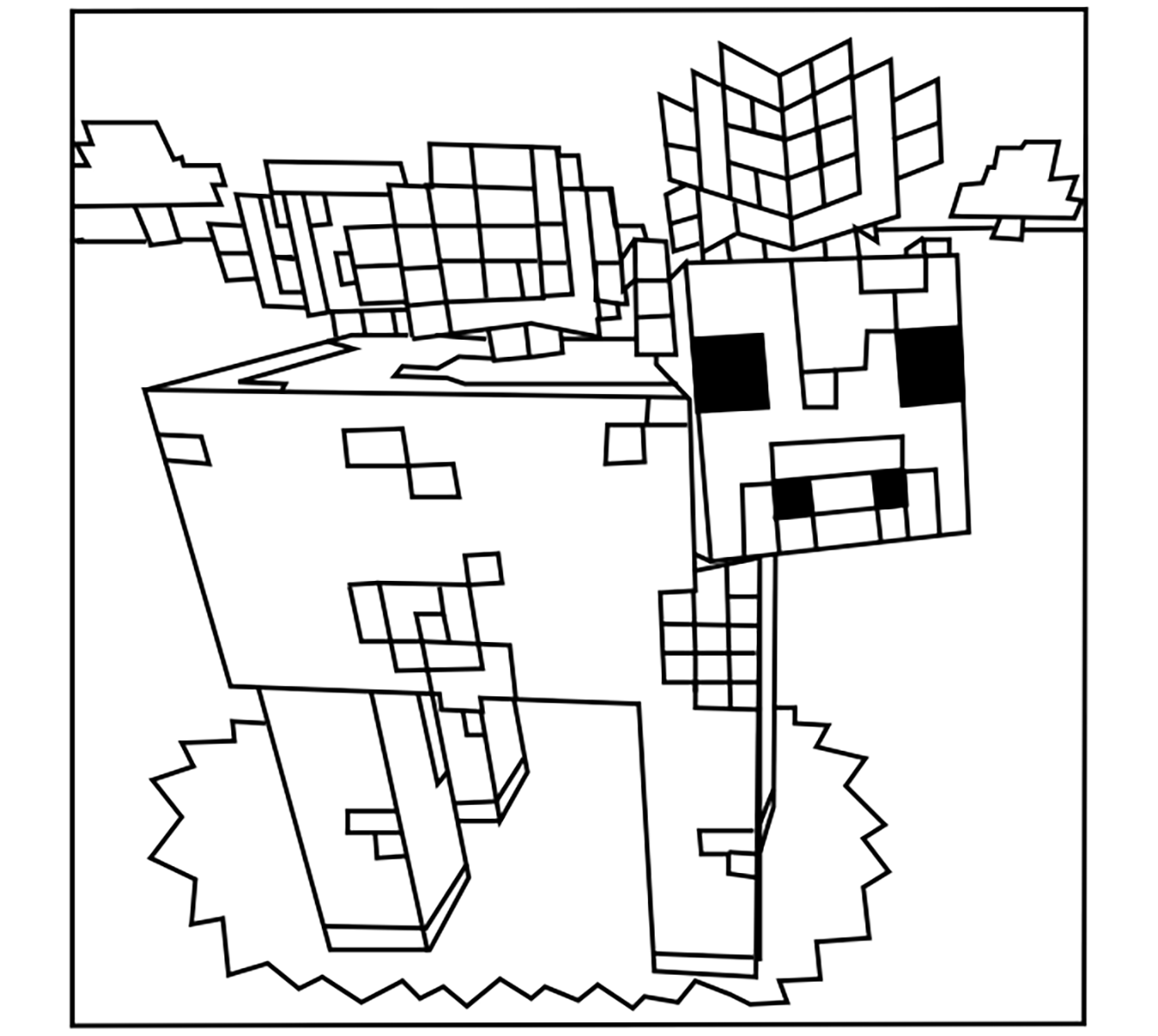 Minecraft coloring pages for kids