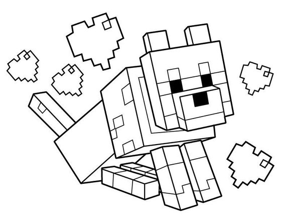 Minecrafter coloring pages