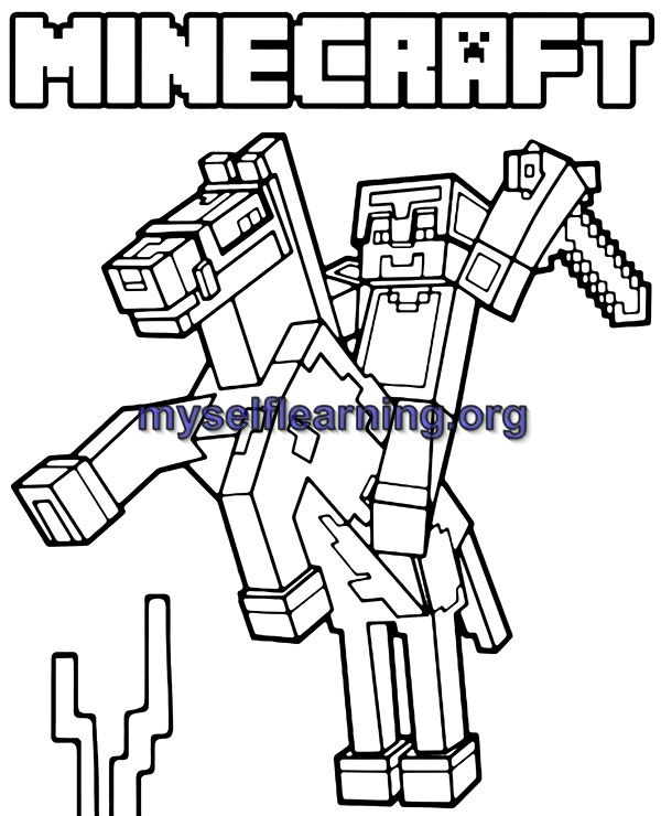 Minecraft games coloring sheet instant download