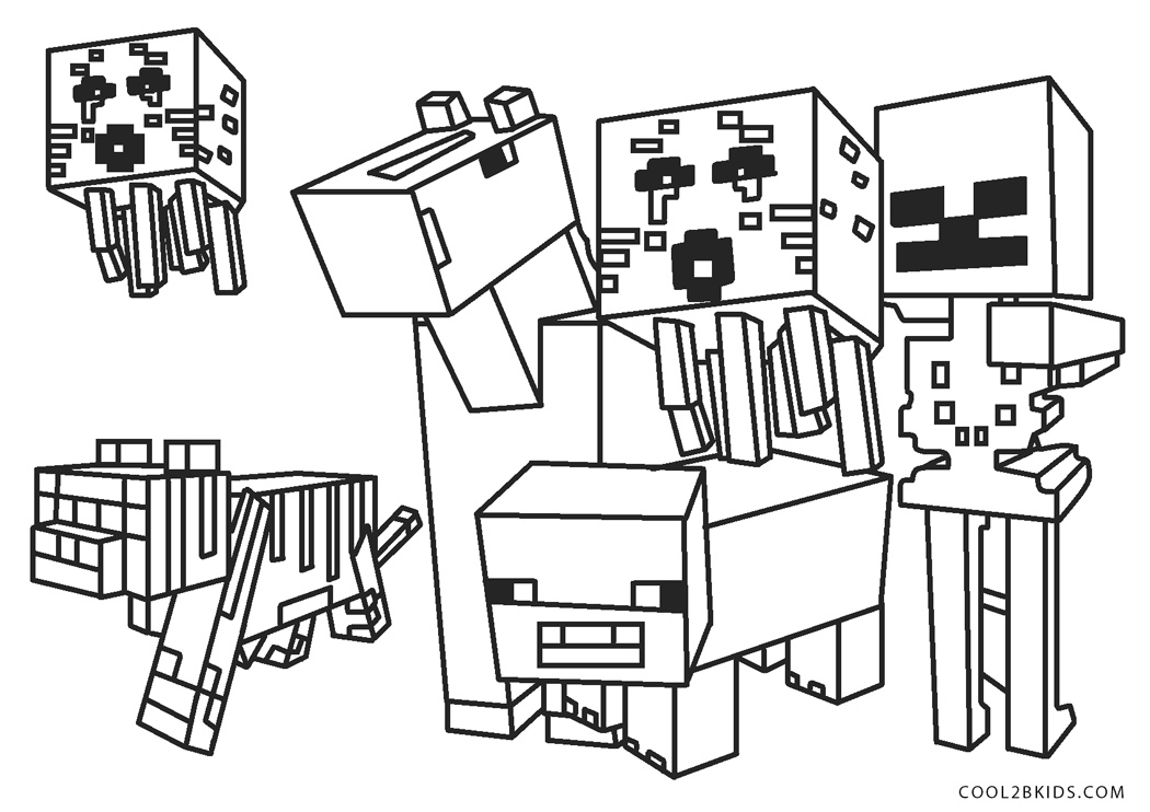 Free printable minecraft coloring pages for kids