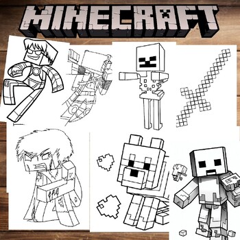 Printable minecraft coloring pagesgames coloring pages activity for kids