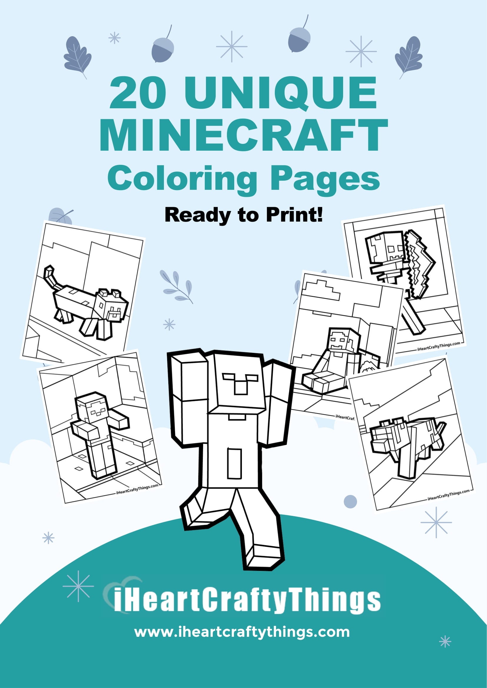 Minecraft coloring pages â i heart crafty things