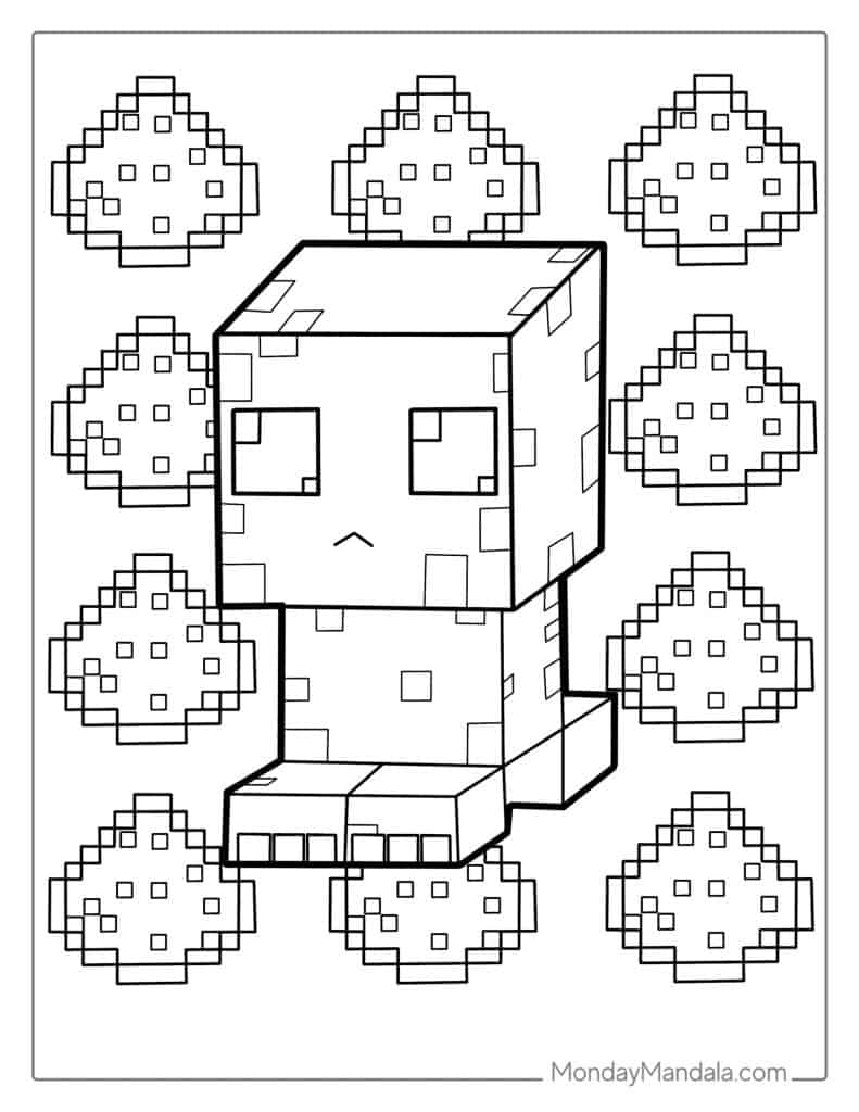 Minecraft coloring pages free pdf printables