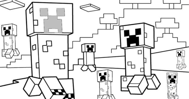 Minecraft coloring pages creeper rcoloringpagespdf