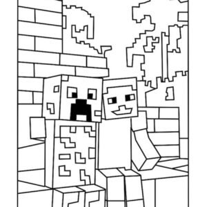 Minecraft coloring pages printable for free download