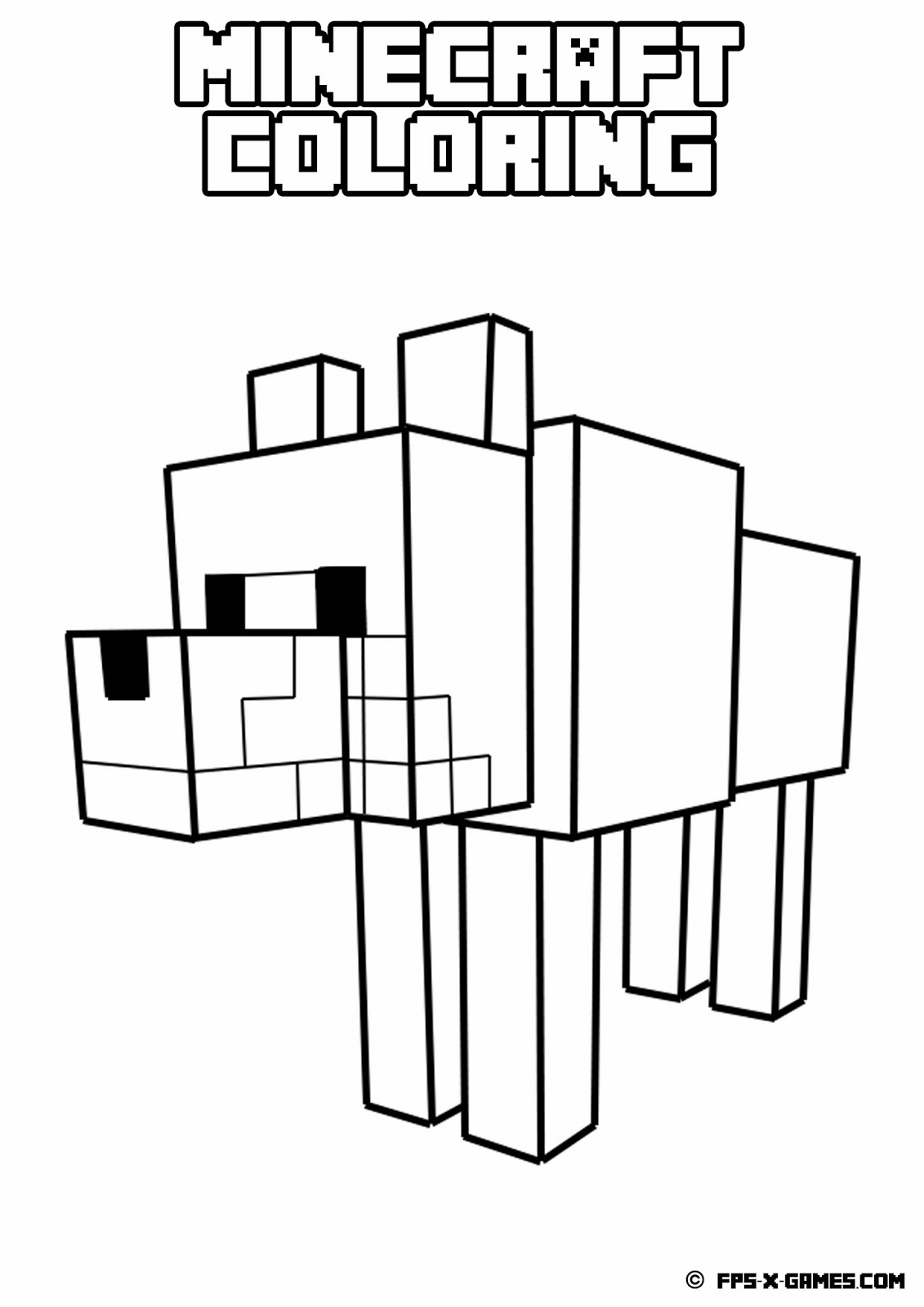 Free minecraft coloring pages to print