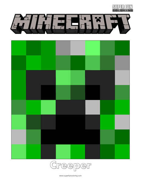 Creeper minecraft coloring