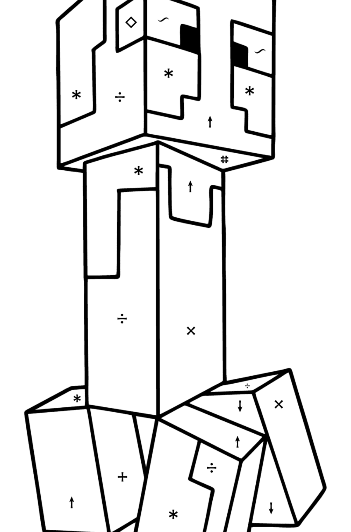 Minecraft creeper coloring page â online and print for free