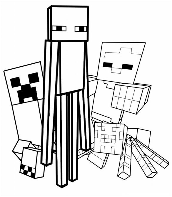 Fun minecraft coloring pages pdf ideas for kids