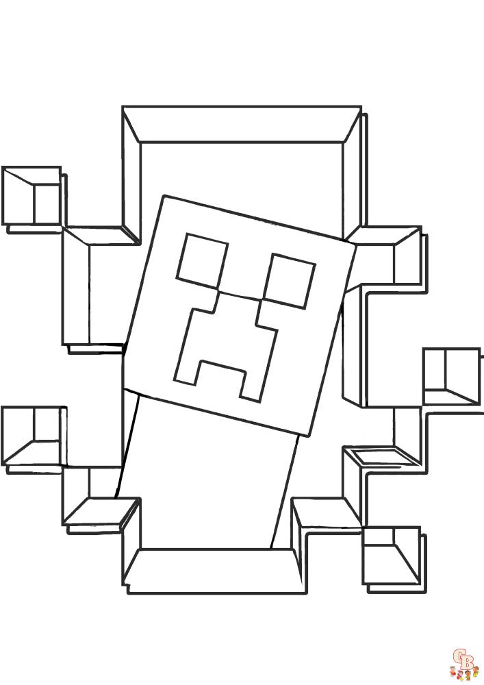 Creeper coloring pages printable free and easy to print