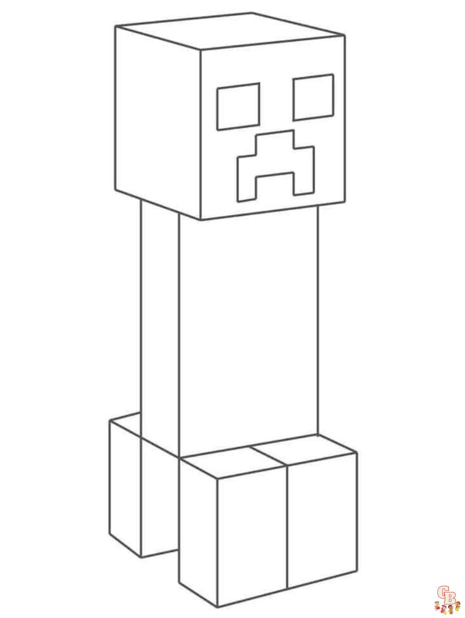 Minecraft coloring pages free printable for kids and adults