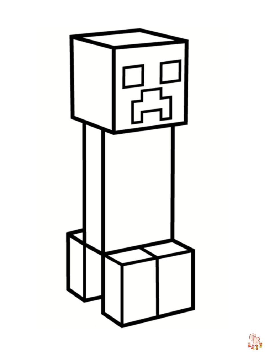 Minecraft coloring pages free printable for kids and adults