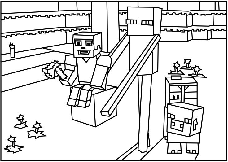 Minecraft coloring pages