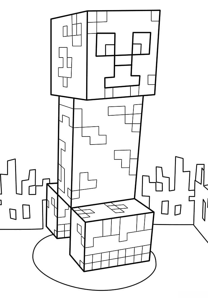 Creeper coloring pages