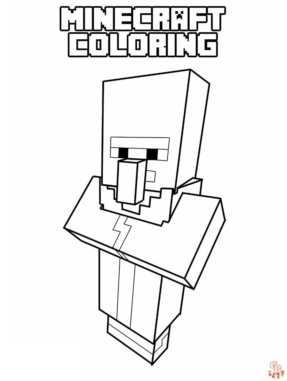 Minecraft coloring pages free printable for kids and adults