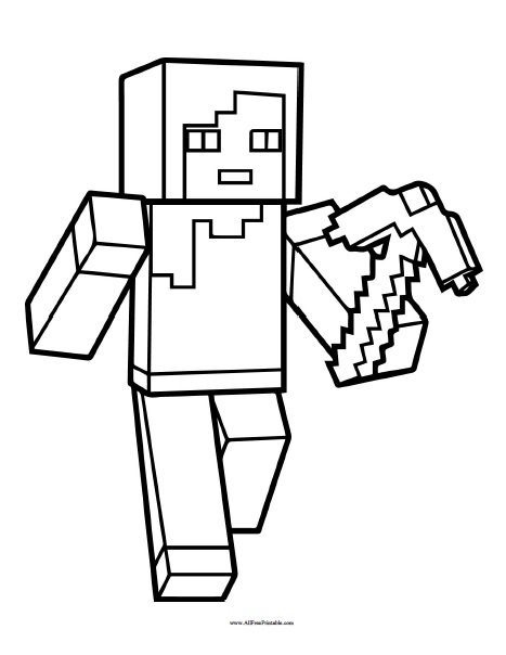 Minecraft coloring page â free printable