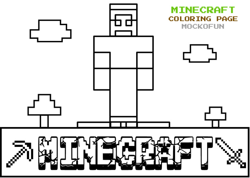 Minecraft coloring pages