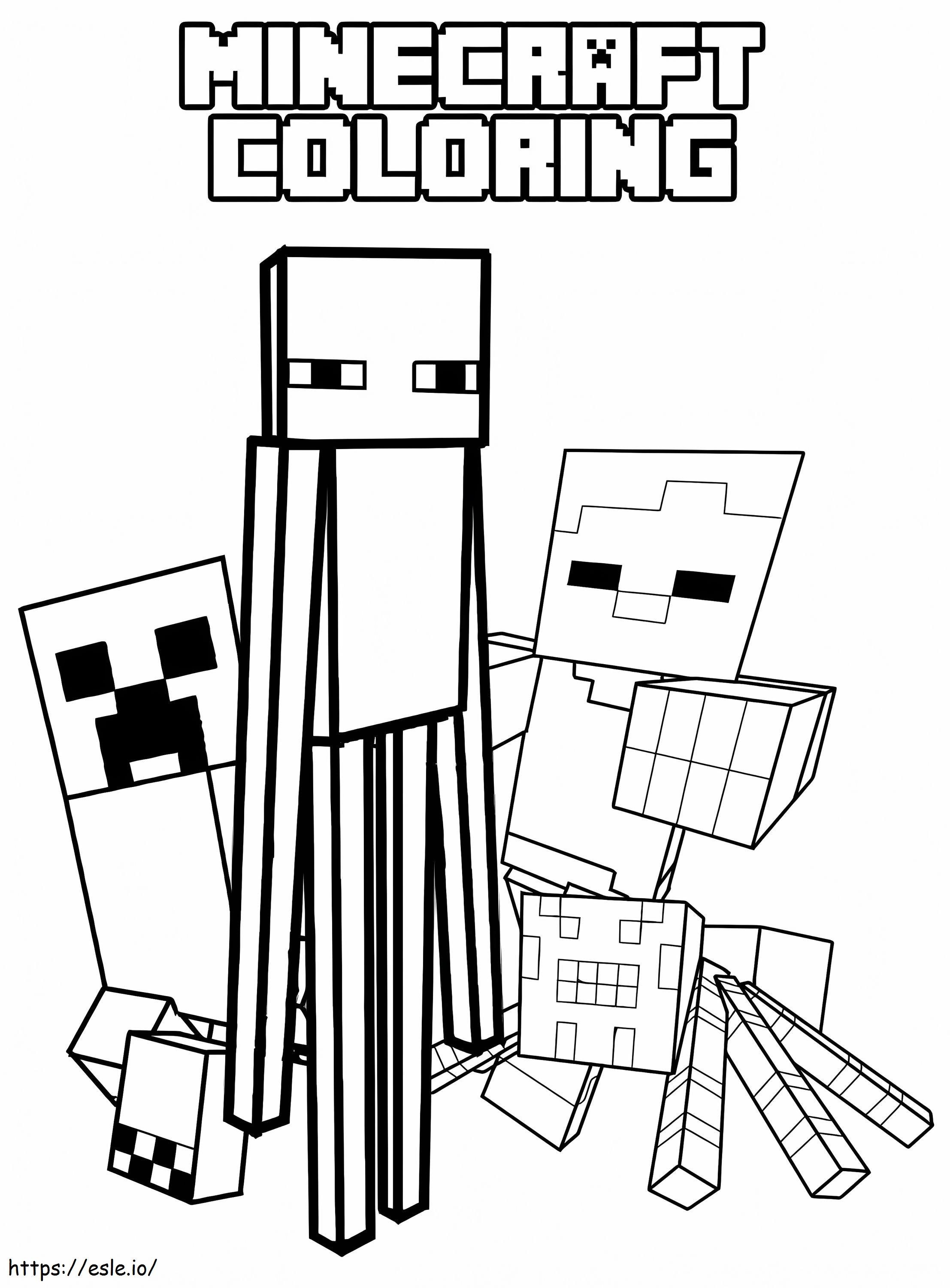 Printable minecraft coloring page