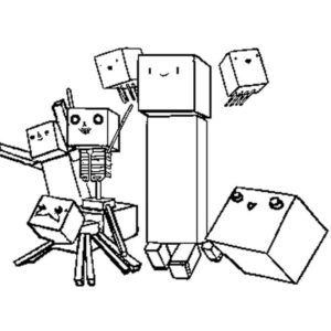 Minecraft coloring pages printable for free download