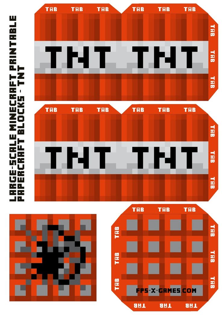 Minecraft printables minecraft blocks tnt minecraft