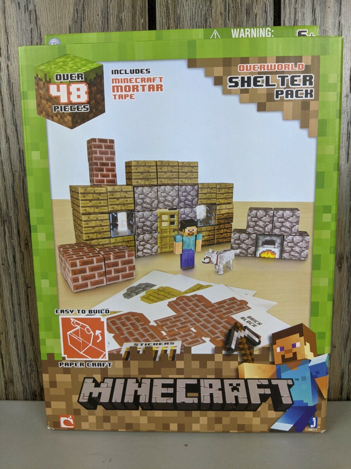 Minecraft overworld shelter pack paper craft nib