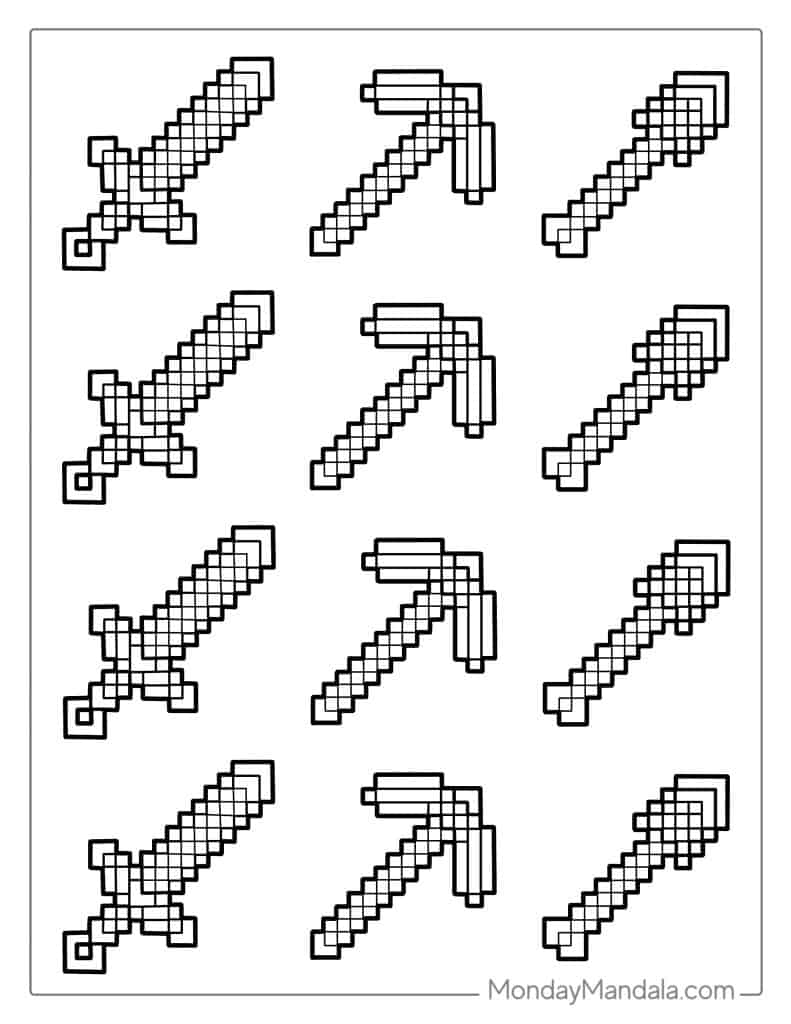 Minecraft coloring pages free pdf printables