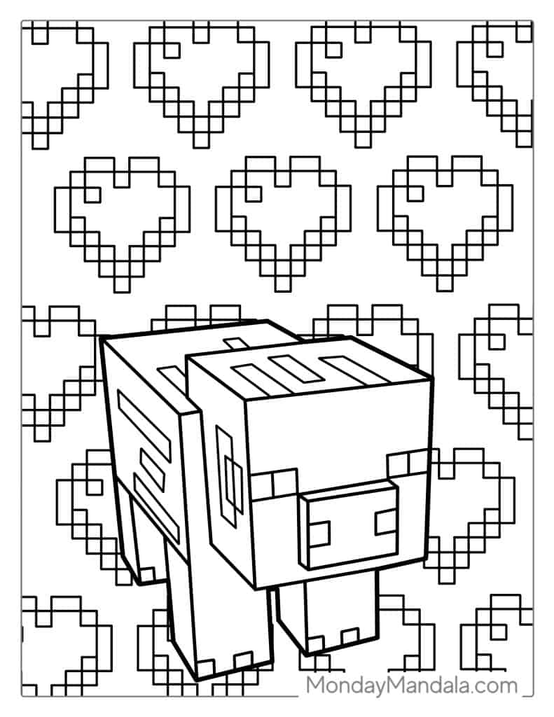 Minecraft coloring pages free pdf printables