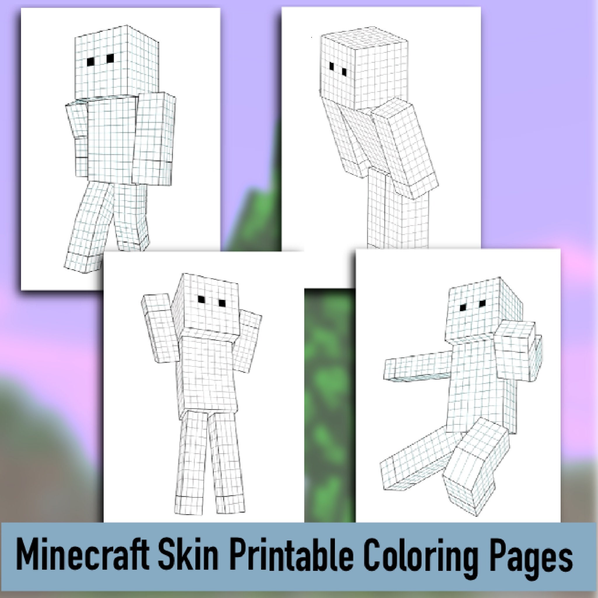 Coloring page minecraft coloring page printable minecraft skin