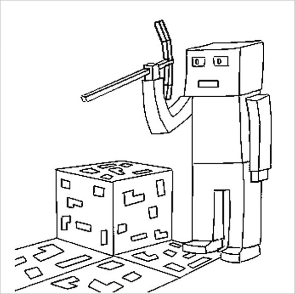 Minecraft coloring pages