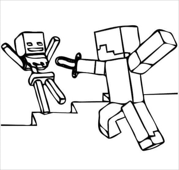 Minecraft coloring pages