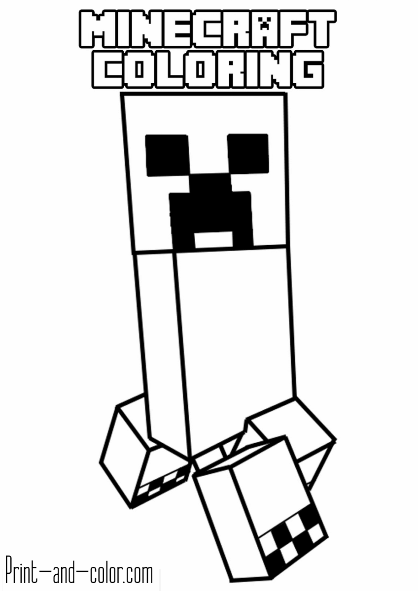 Minecraft coloring pages print and color