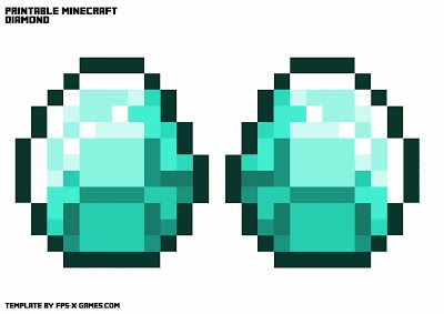 Printable minecraft gold ruby emerald diamond necklace fpsxgames minecraft printables minecraft printables free minecraft coloring pages