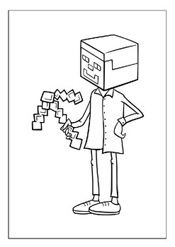 Printable minecraft coloring pages dive into the blocky world of creativity