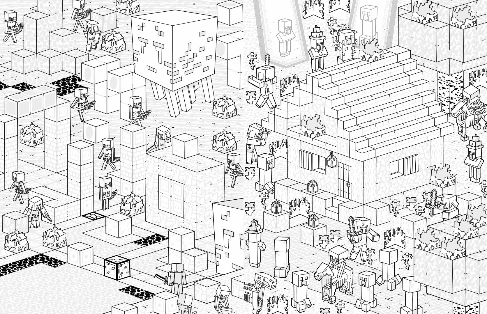 Minecraft official coloring page