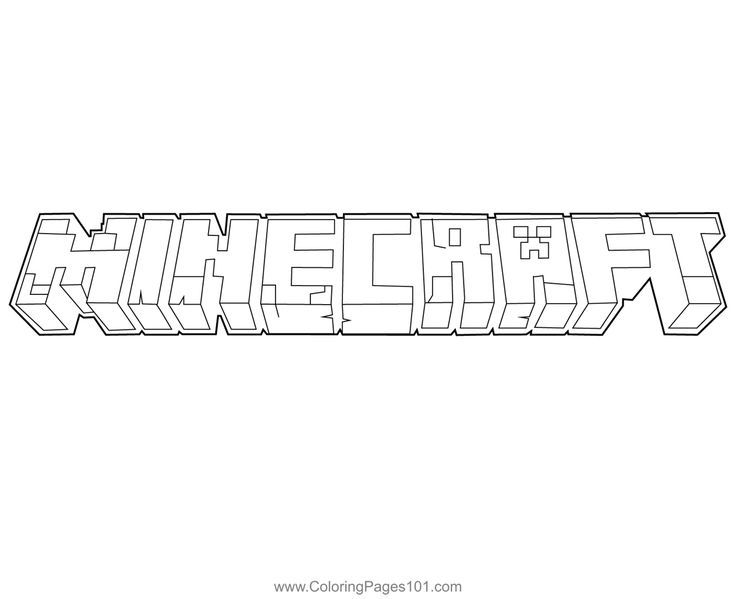 Minecraft logo minecraft coloring page minecraft coloring pages minecraft logo coloring pages